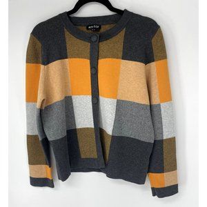 Marble Sweaters Cardigan Block Print Cardigan Size 2